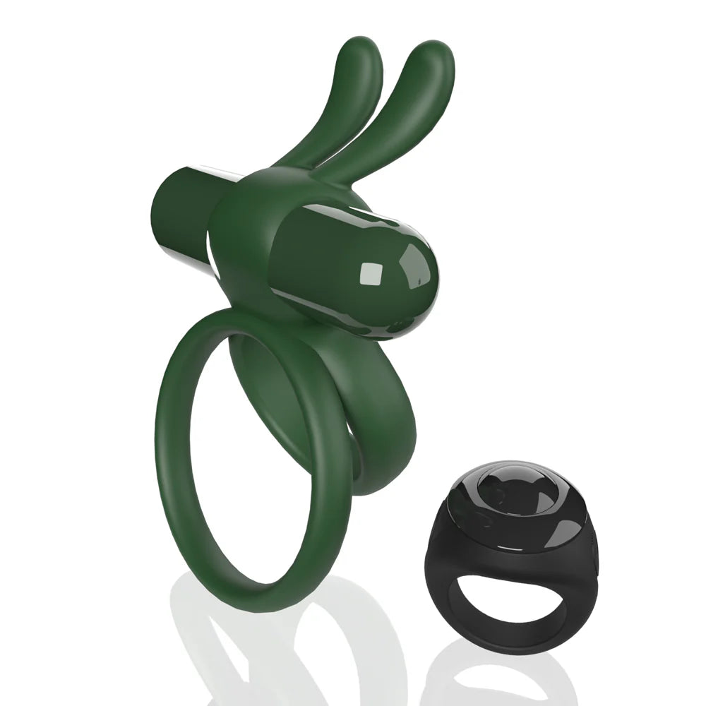Screaming O® Remote Controlled Ohare® XL Vibrating C-Ring Green - Rolik®