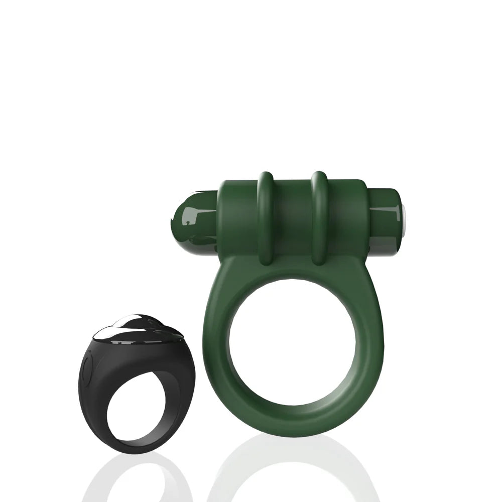 Screaming O® Remote Controlled Switch Vibrating C-Ring Green - Rolik®