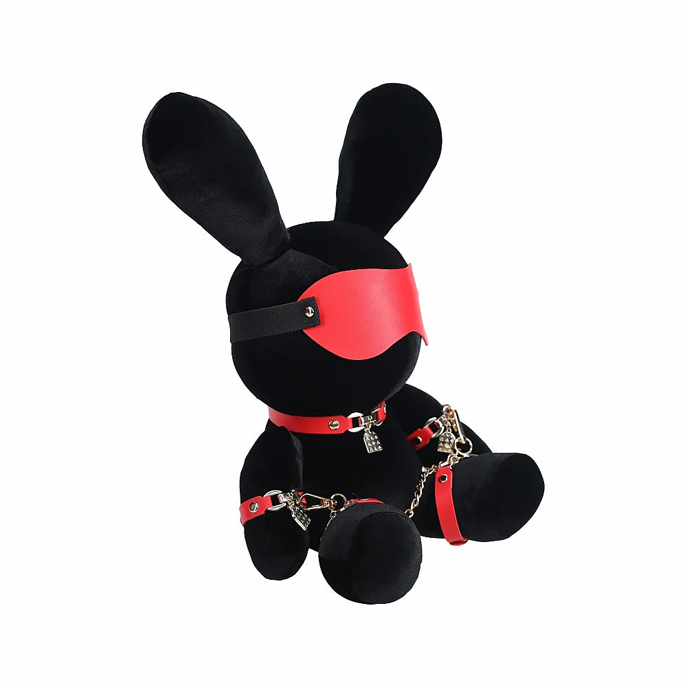 Bondage Velvet Rabbit Stuffed Animal Black - Rolik®