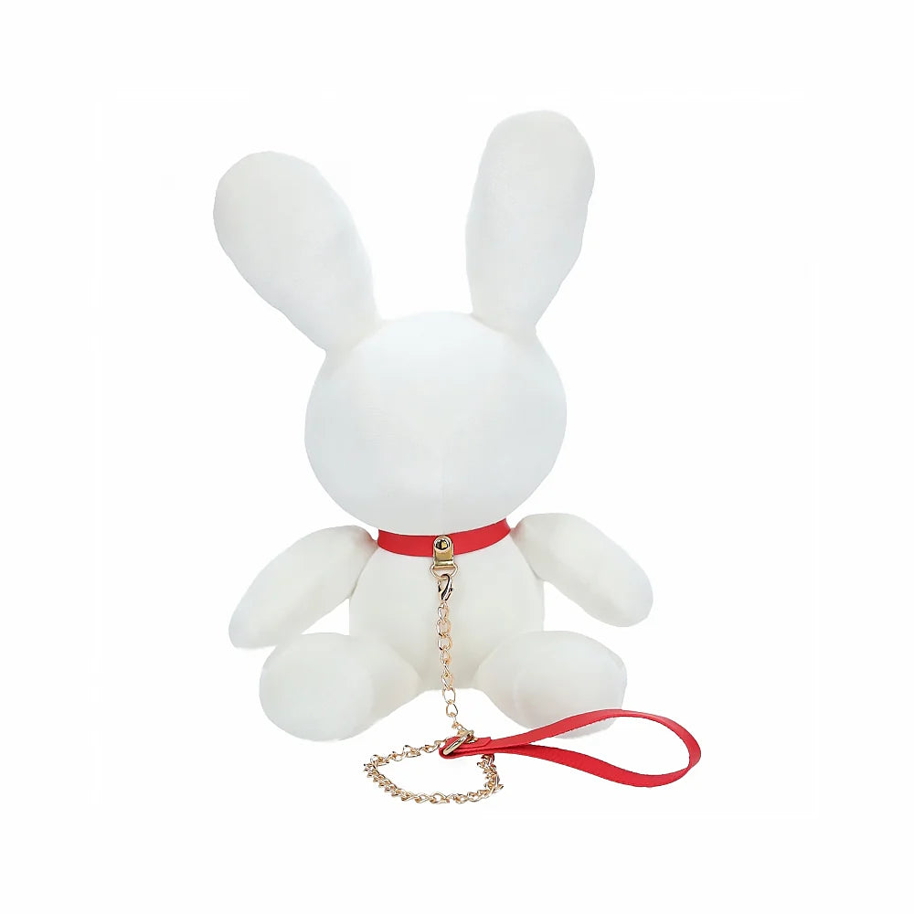 Leashed Velvet Rabbit Stuffed Animal White - Rolik®