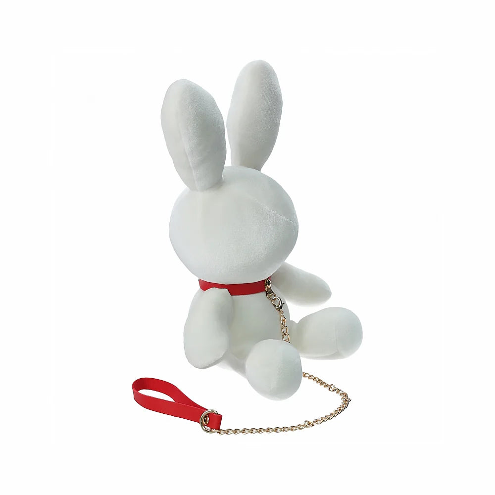 Leashed Velvet Rabbit Stuffed Animal White - Rolik®