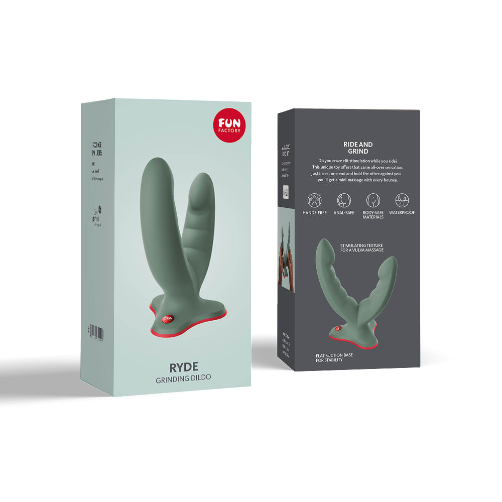 Fun Factory Ryde Dual Stim Grinding Dildo Olive - Rolik®