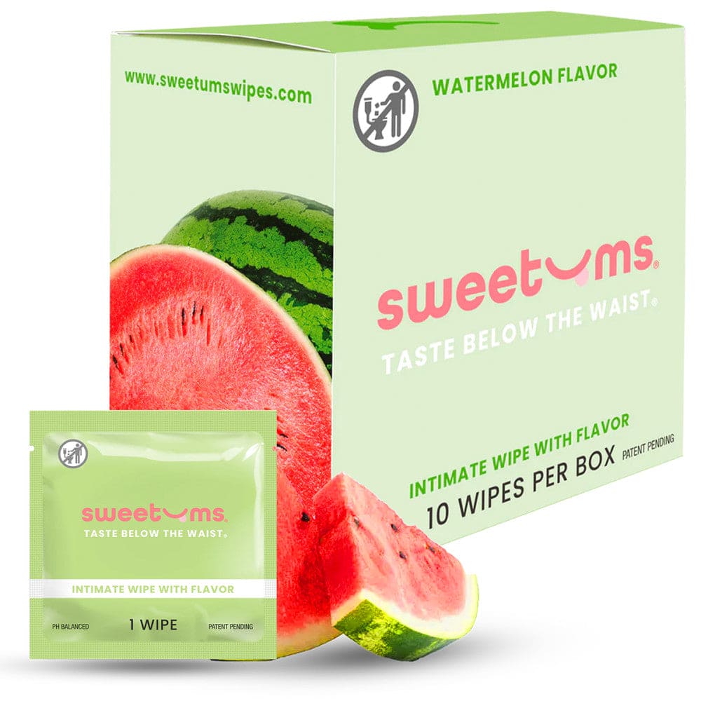 Sweetums® Flavored Intimate Wipes 10-Pack Watermelon - Rolik®