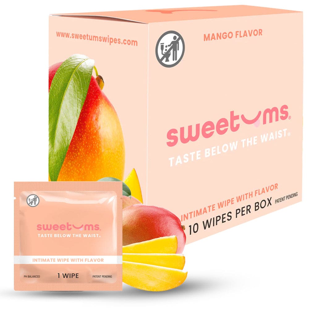 Sweetums® Flavored Intimate Wipes 10-Pack Peach - Rolik®