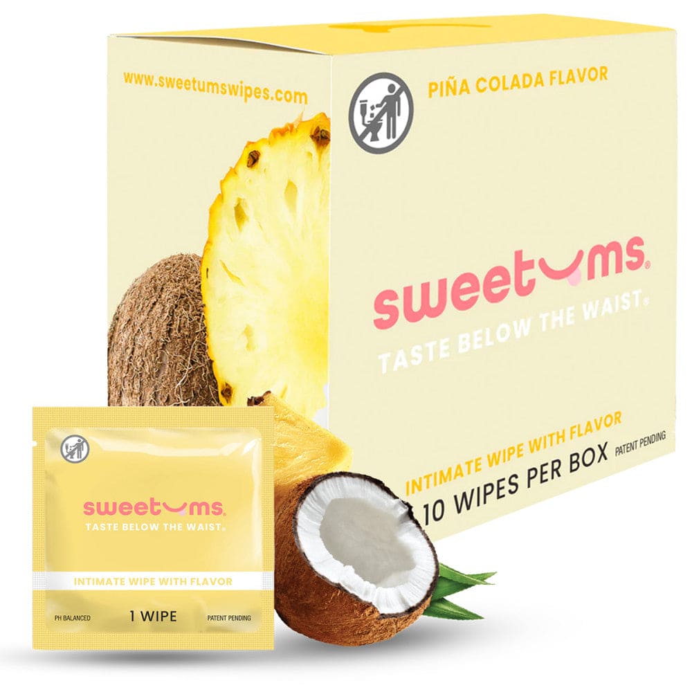 Sweetums® Flavored Intimate Wipes 10-Pack Coconut - Rolik®