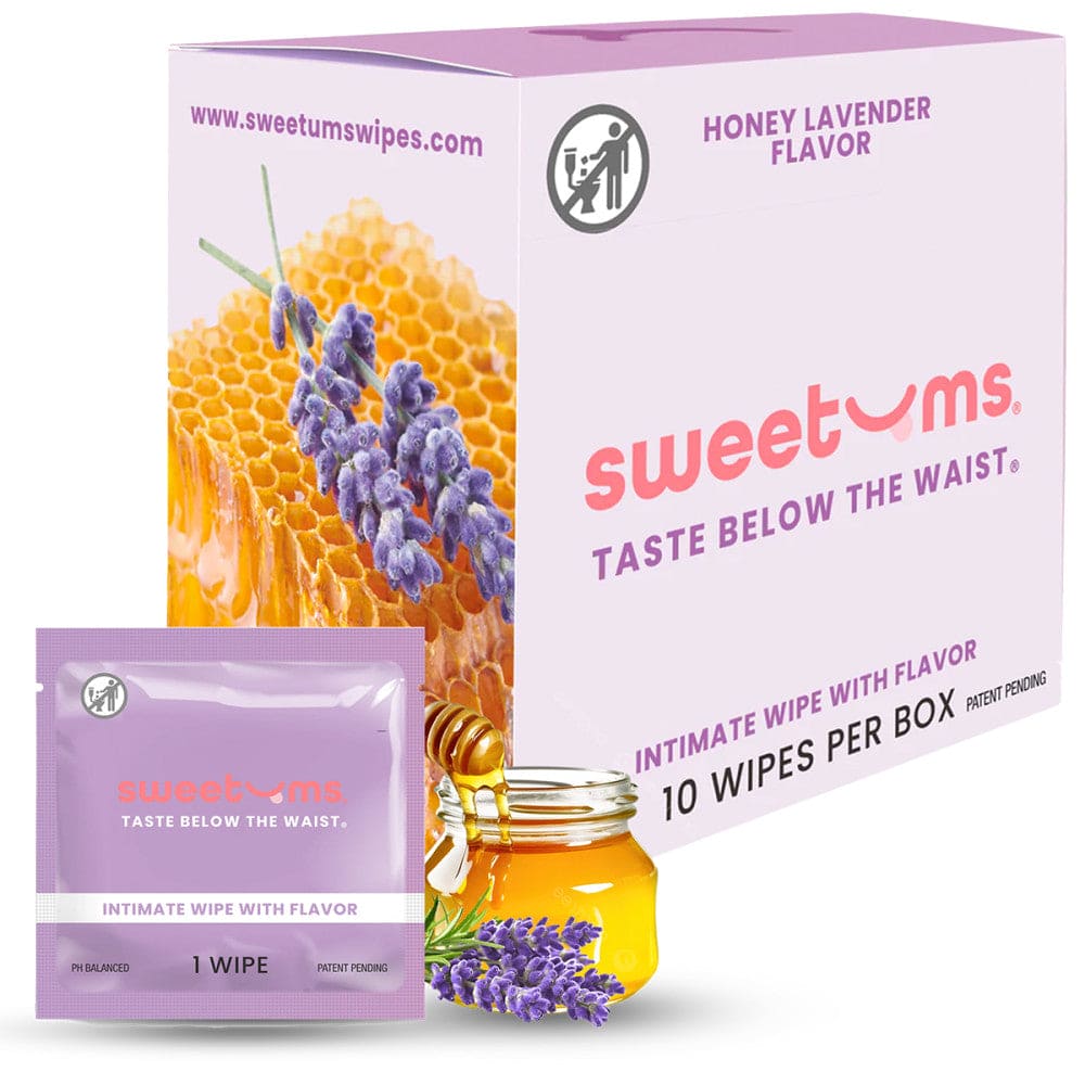 Sweetums® Flavored Intimate Wipes 10-Pack Honey Lavender - Rolik®