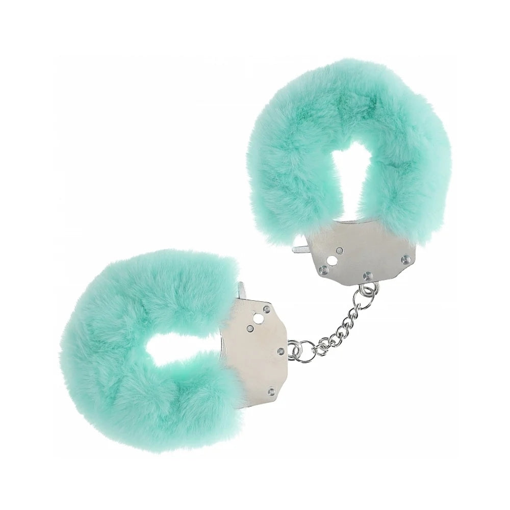 Shots Ouch! Heavy-Duty Fluffy Handcuffs Seafoam - Rolik®