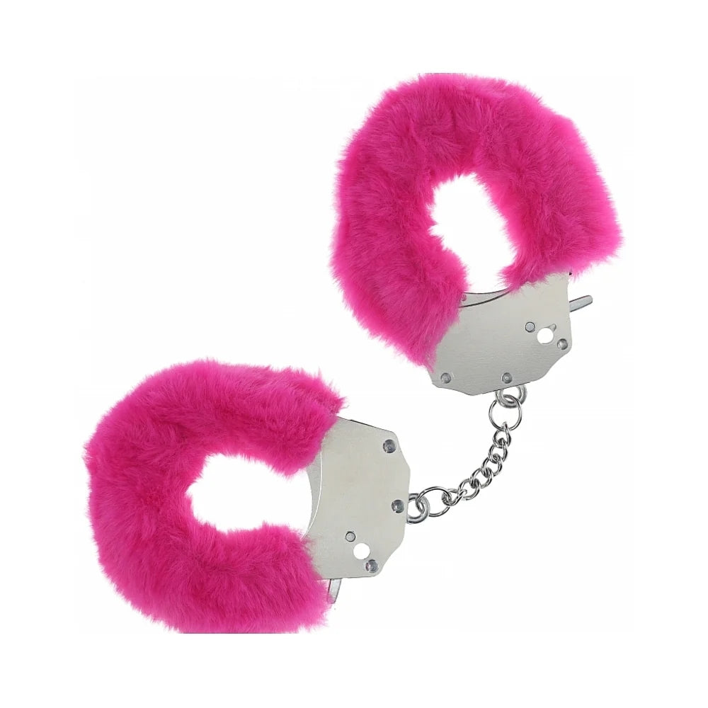 Shots Ouch! Heavy-Duty Fluffy Handcuffs Hot Pink - Rolik®