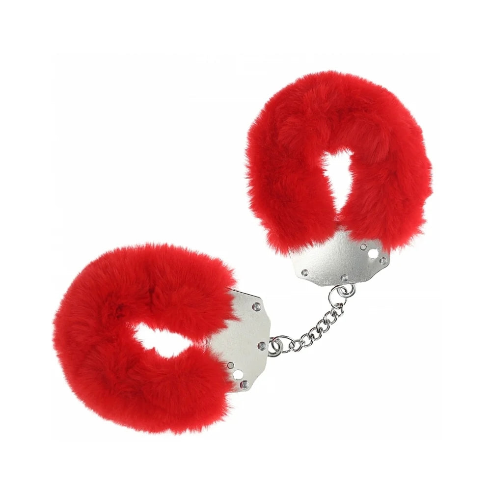 Shots Ouch! Heavy-Duty Fluffy Handcuffs Red - Rolik®