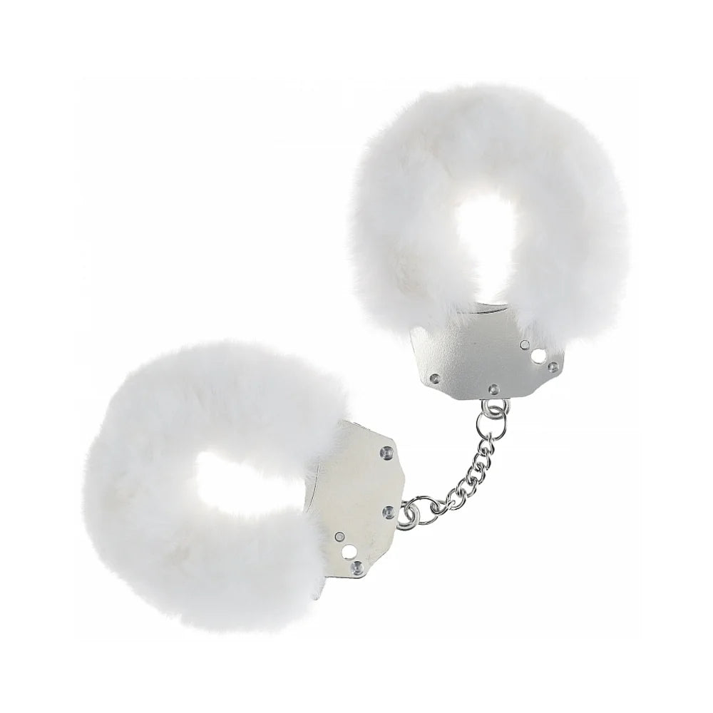 Shots Ouch! Heavy-Duty Fluffy Handcuffs White - Rolik®