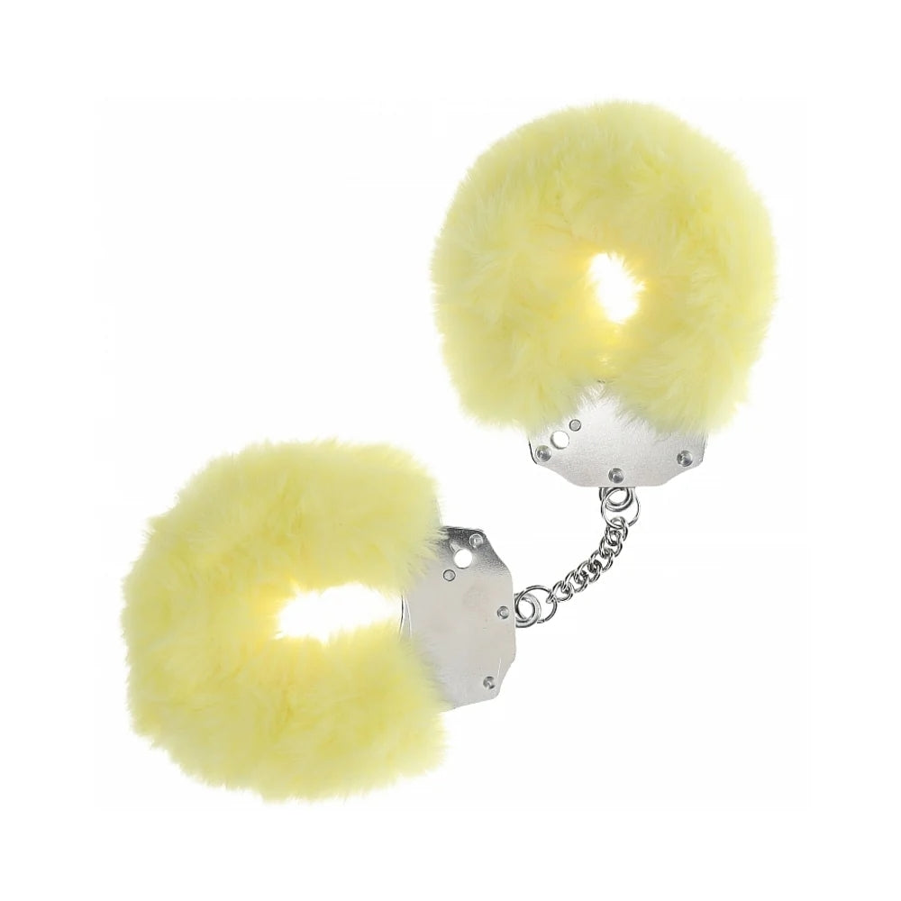 Shots Ouch! Heavy-Duty Fluffy Handcuffs Yellow - Rolik®