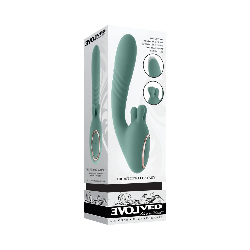 Evolved® Novelties Thrust Into Ecstasy Bendable Thrusting Vibrator - Rolik®