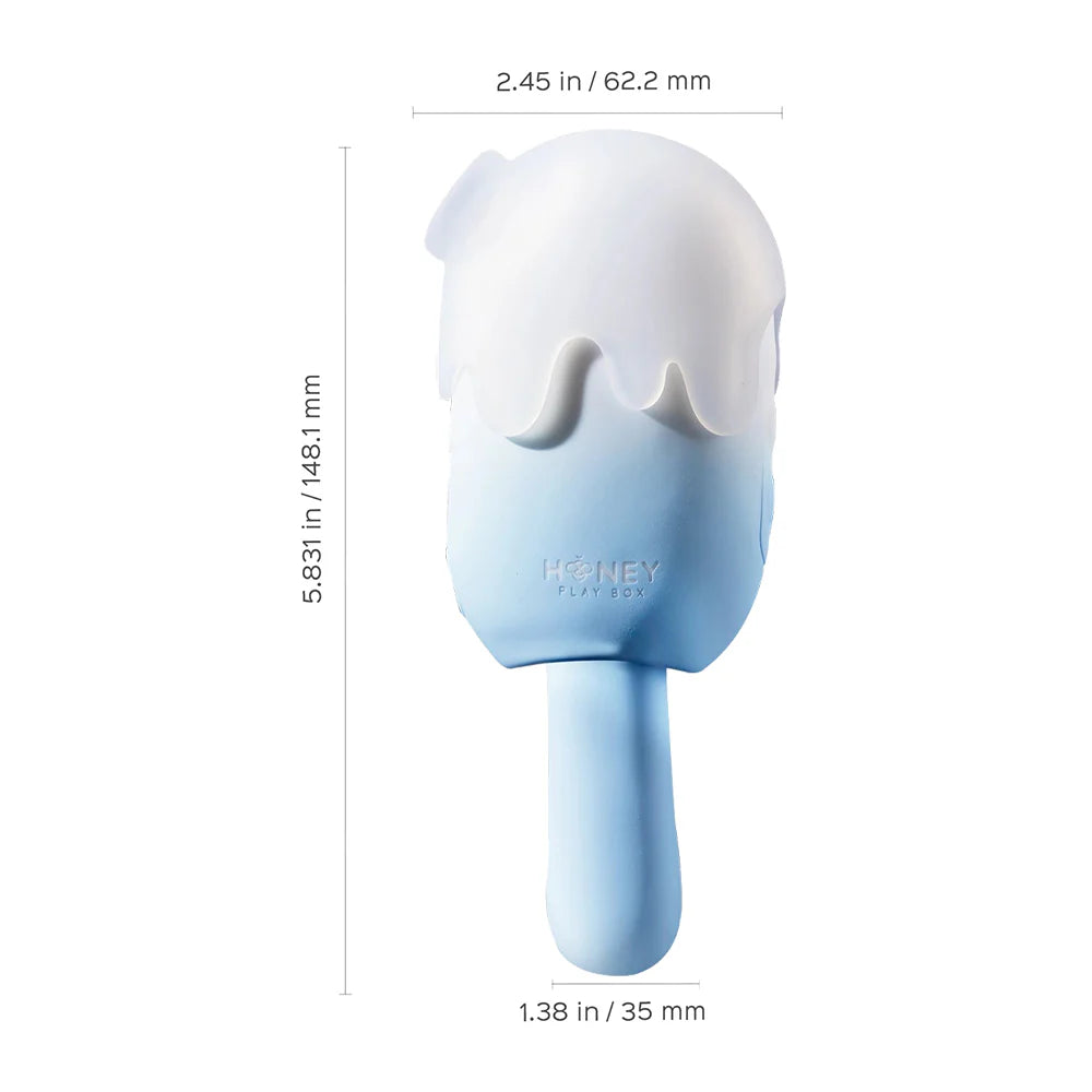 Honey Play Box Bite Me Sucking Tapping & Vibrating Cream Pop Stimulator Blue - Rolik®