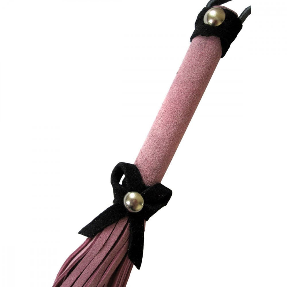 Ruff Doggie Styles Love Knot Mini Flogger with Bow Pink Black - Rolik®