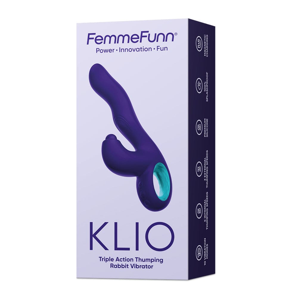 FemmeFunn Klio Triple Action Thumping Rabbit Vibe Purple - Rolik®