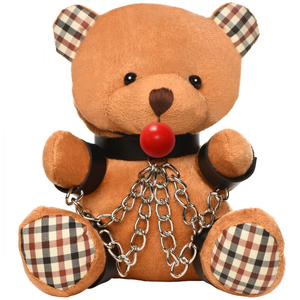 XR Brands® Master Series® Gagged Bondage Teddy Bear - Rolik®