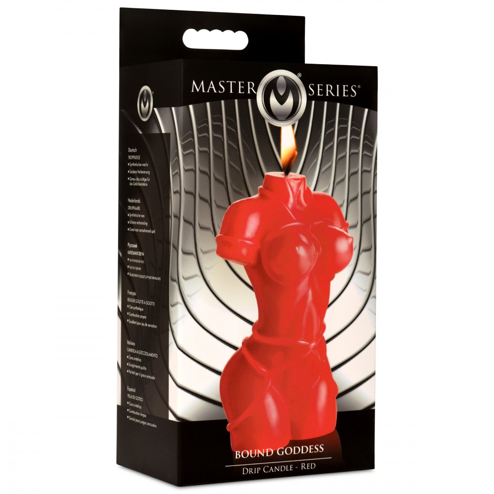 XR Brands® Master Series® Bound Goddess Drip Candle Red - Rolik®