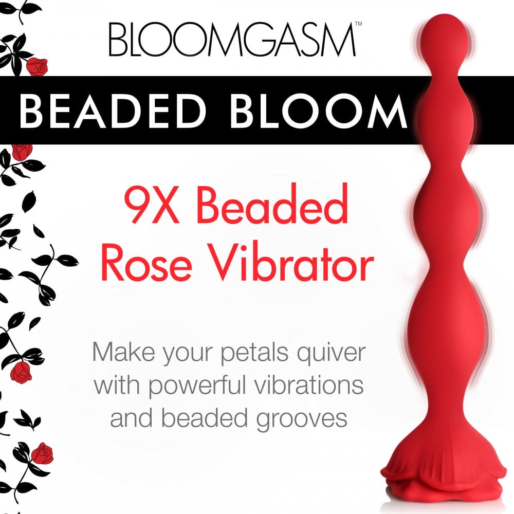 Bloomgasm™ Beaded Silicone Rose Vibrator - Rolik®