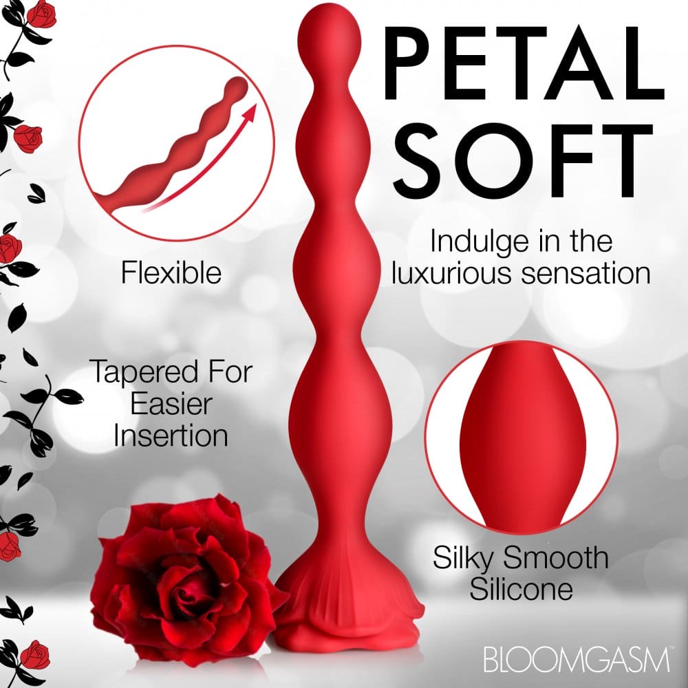 Bloomgasm™ Beaded Silicone Rose Vibrator - Rolik®