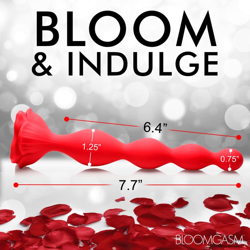 Bloomgasm™ Beaded Silicone Rose Vibrator - Rolik®