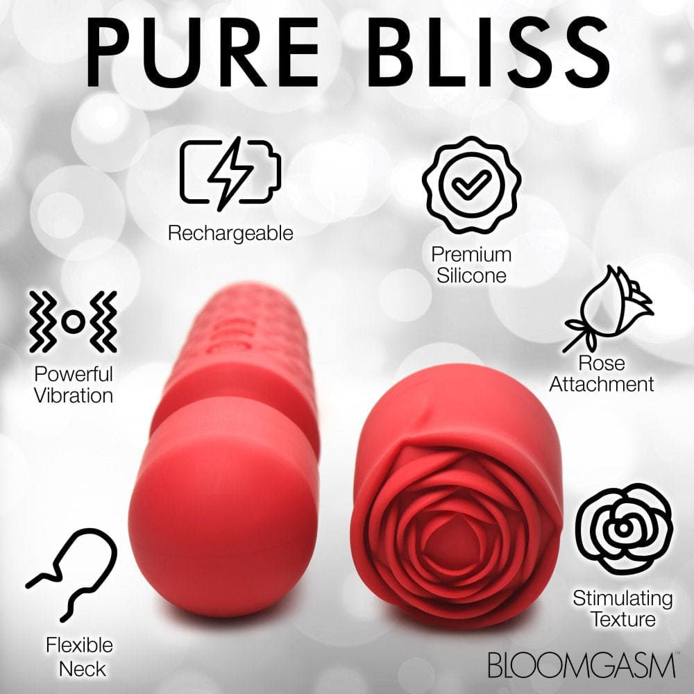 Bloomgasm™ Deluxe Silicone Rose Wand Vibrator - Rolik®