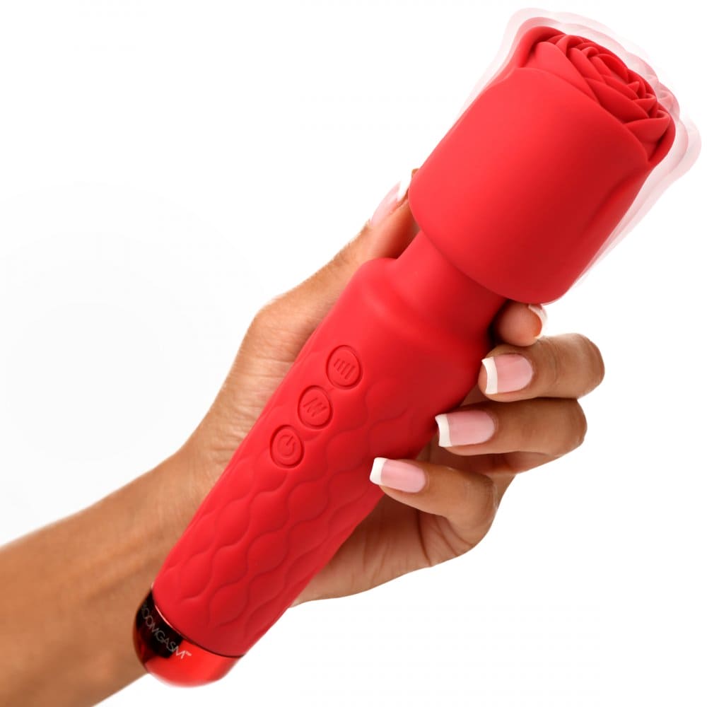 Bloomgasm™ Deluxe Silicone Rose Wand Vibrator - Rolik®