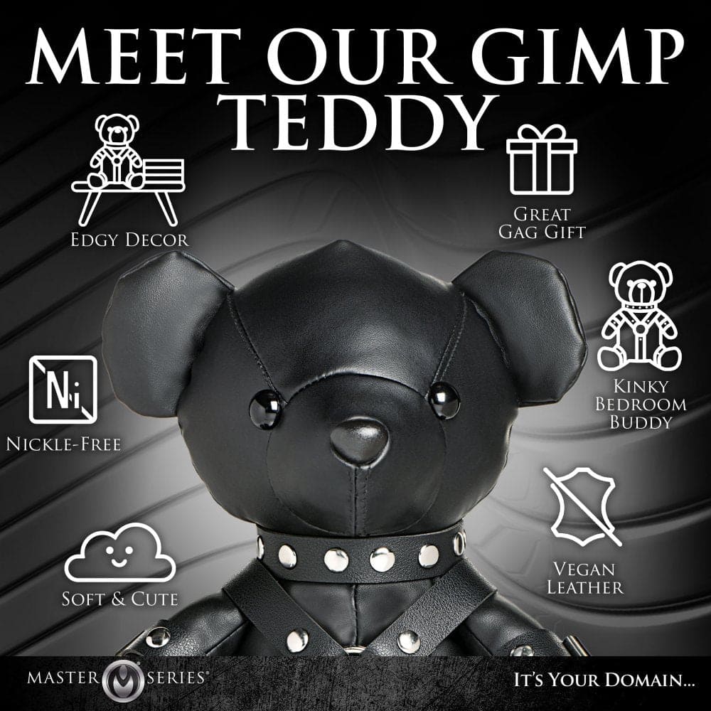 XR Brands® Master Series® Gimp Teddy Bear Black - Rolik®