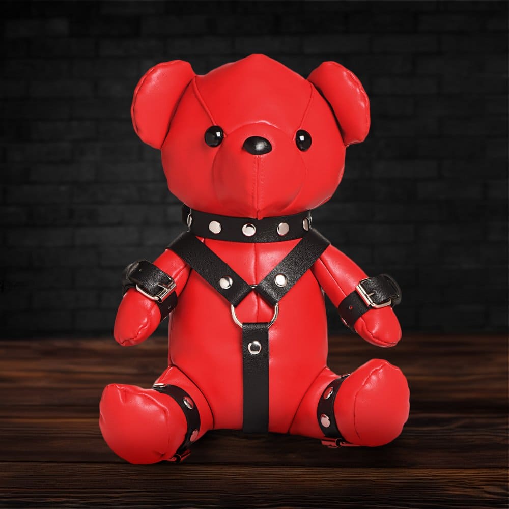 XR Brands® Master Series® Gimp Teddy Bear Red - Rolik®