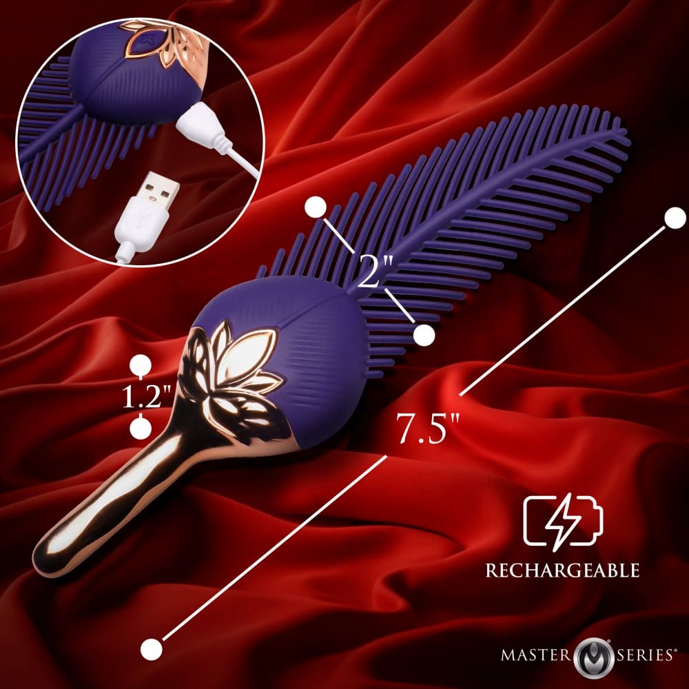 Master Series® The Tickler Vibrating Silicone Feather Tickler - Rolik®