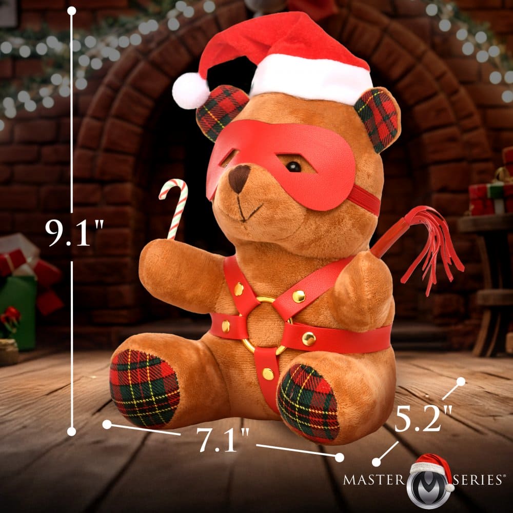 XR Brands® Master Series® Holiday Bondage Bear Stuffed Animal Brown - Rolik®