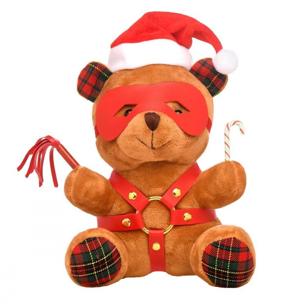 XR Brands® Master Series® Holiday Bondage Bear Stuffed Animal Brown - Rolik®