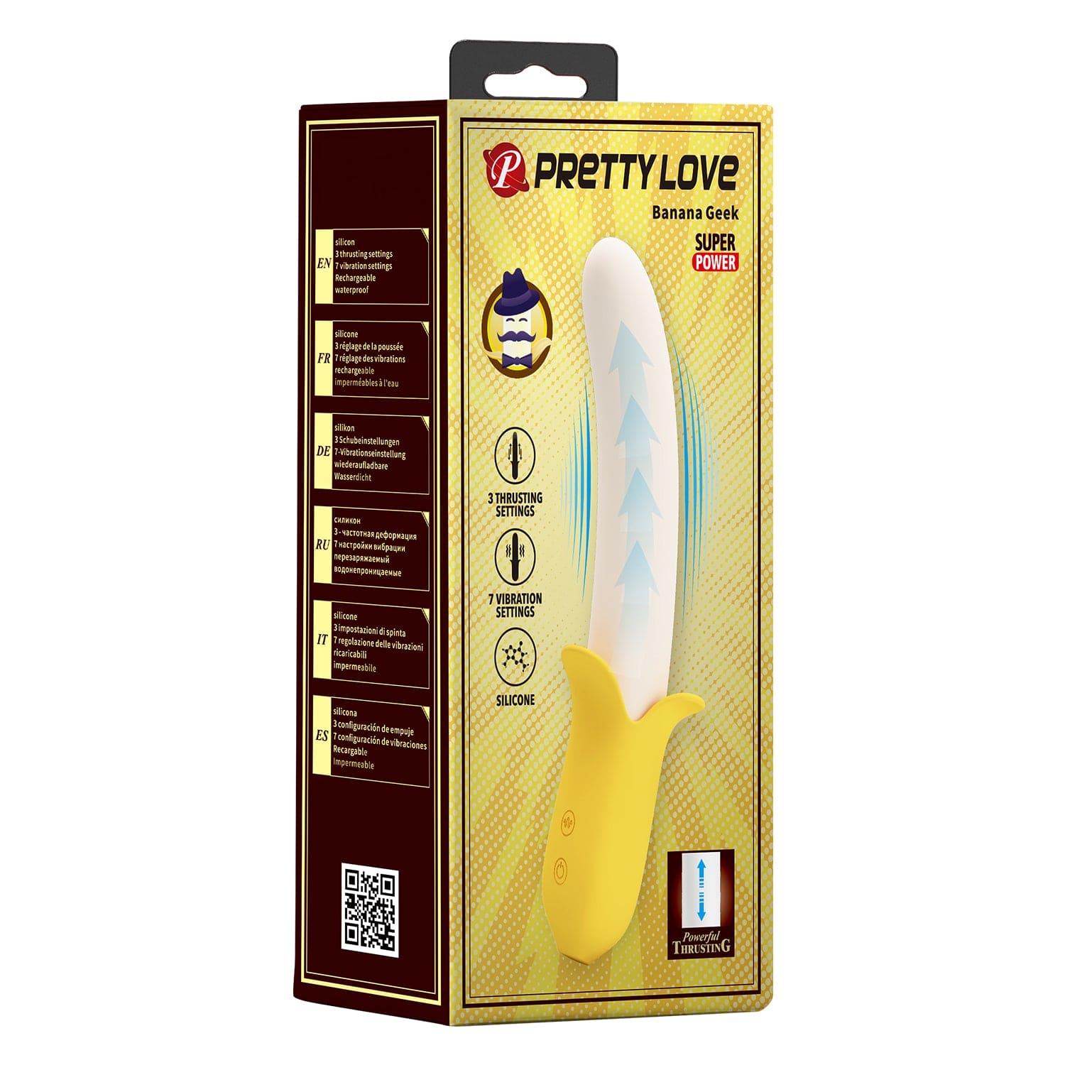 Pretty Love Banana Geek Thrusting Vibrator