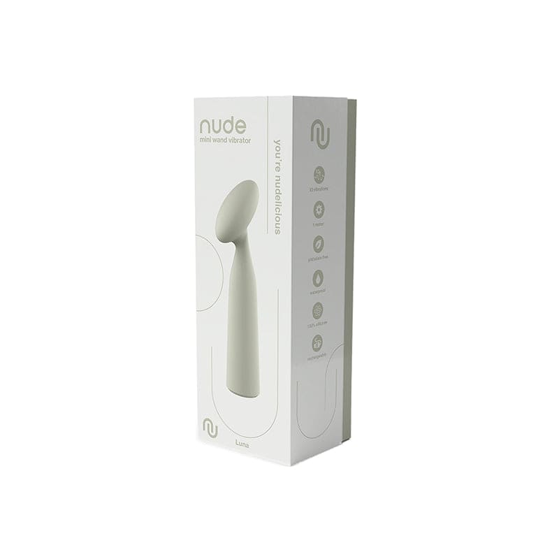 nude Luna Rechargeable Mini Wand Vibrator - Rolik®