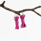 Bondage Rope Earrings - Handmade Hemp Cord Statement Jewelry