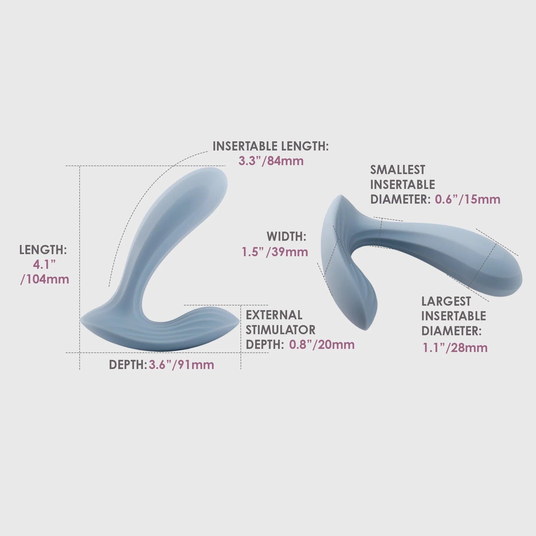 Svakom Erica Smart Wearable Vibrator Dimensions - Rolik®