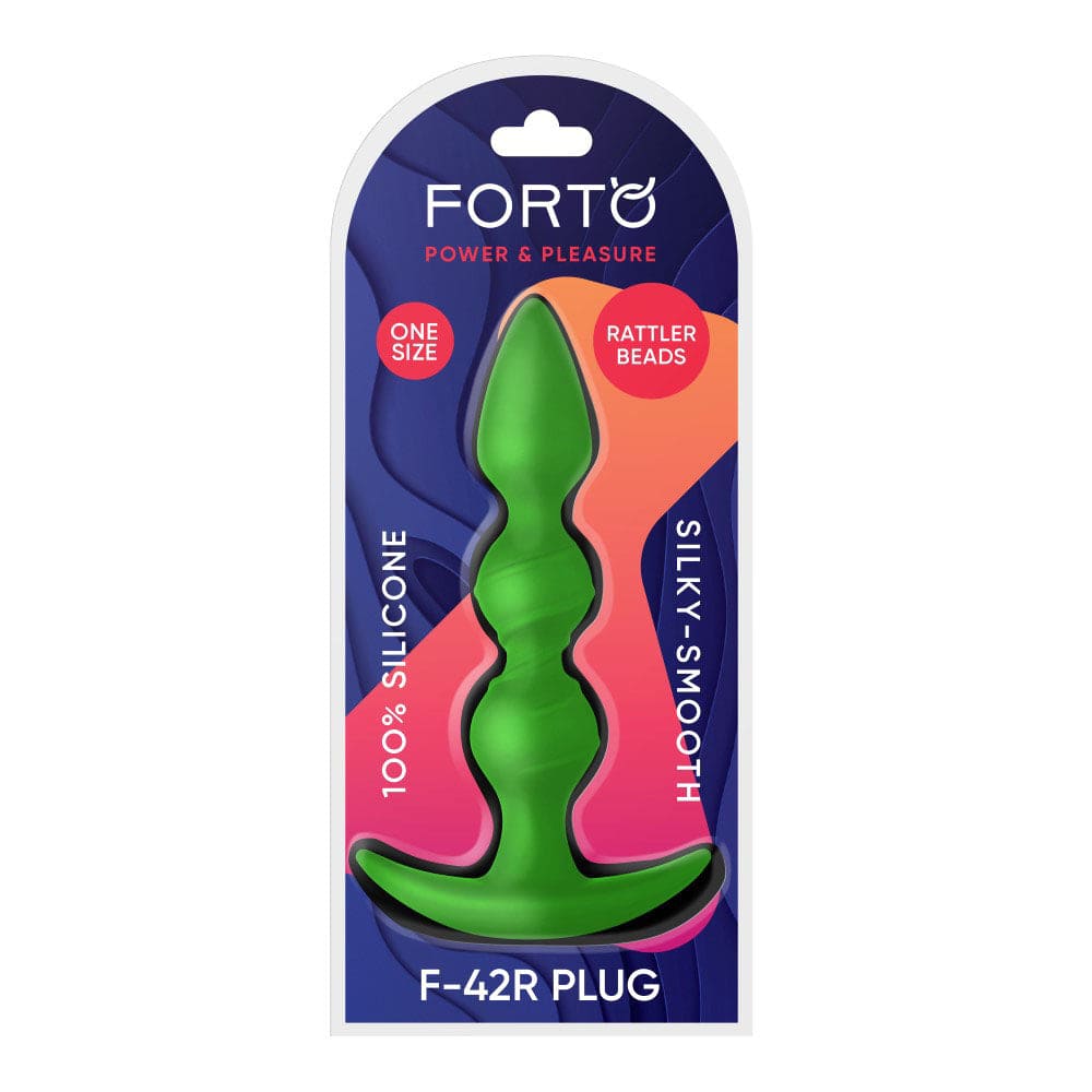 Forto F-42R Rattler Spiral Beads Butt Plug Green - Rolik®