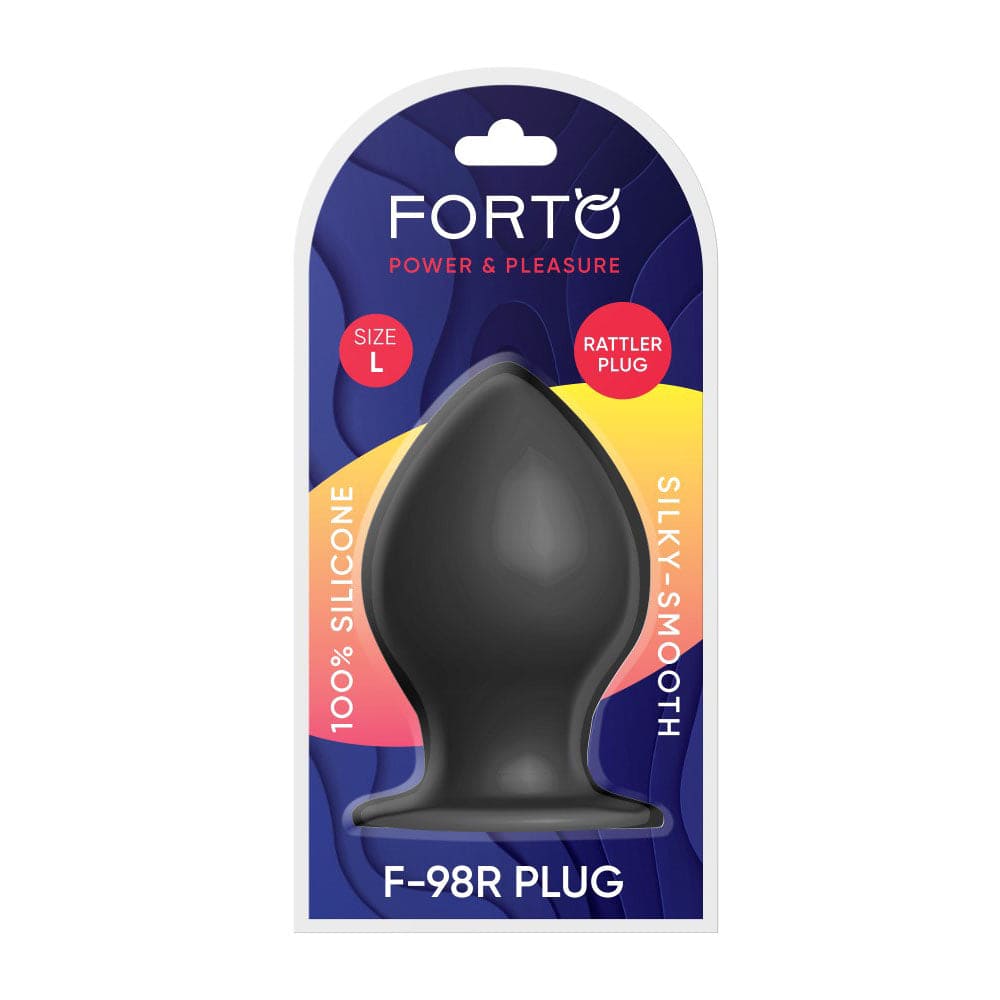 Forto F-98R Rattler Cone Butt Plug Black Large - Rolik®