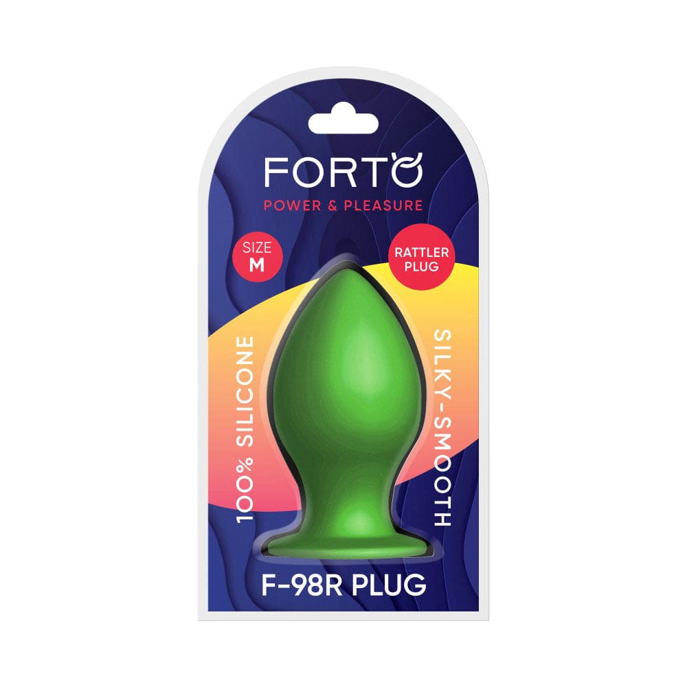 Forto F-98R Rattler Cone Butt Plug Medium Green - Rolik®