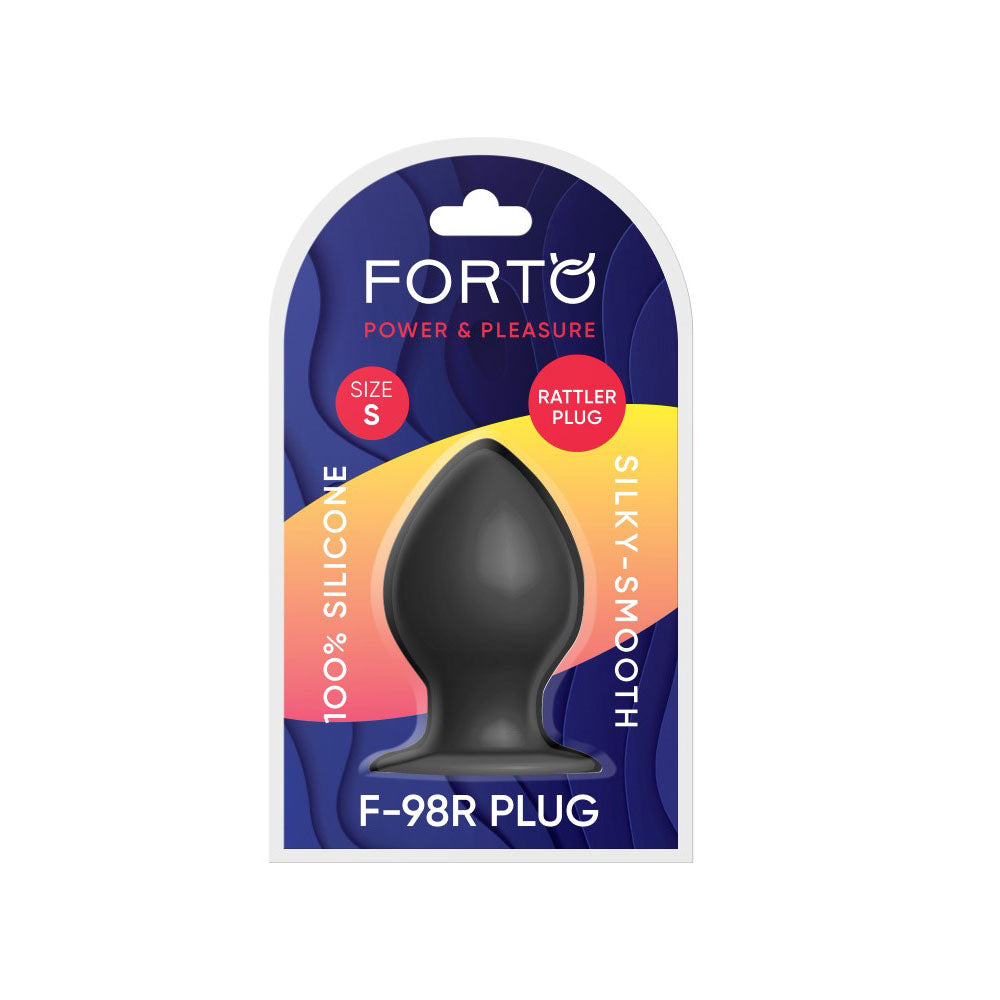 Forto F-98R Rattler Cone Butt Plug Small Black - Rolik®