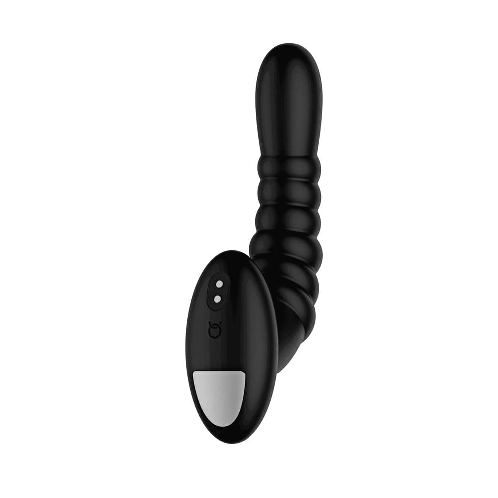 Forto Ribbed Pro Vibrating Anal Massager Black - Rolik®