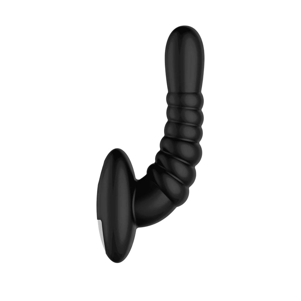 Forto Ribbed Pro Vibrating Anal Massager Black - Rolik®