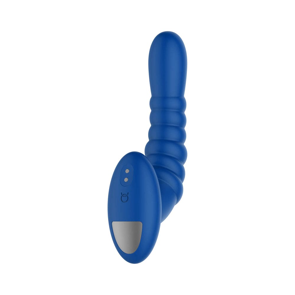 Forto Ribbed Pro Vibrating Anal Massager Blue - Rolik®