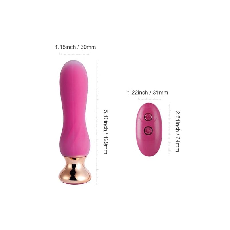 Pink Holic Curved Remote Vibrating Anal Plug - Rolik®