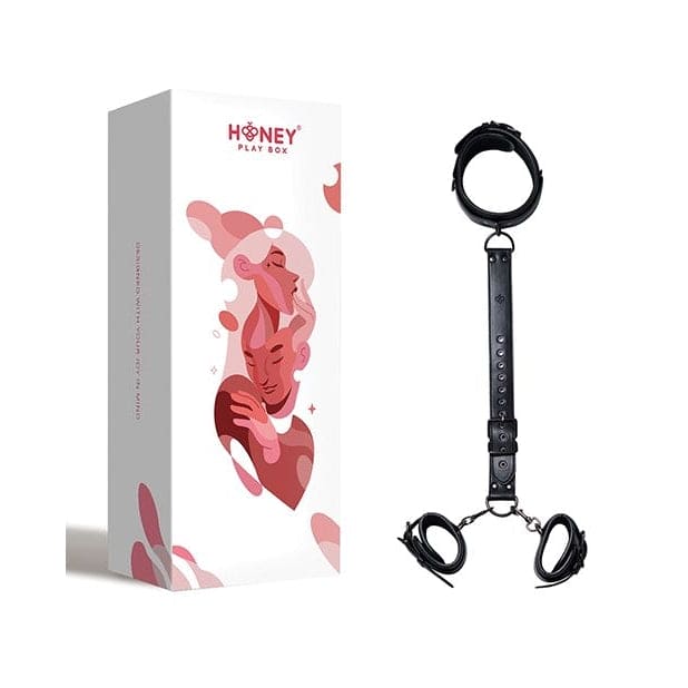 Kinky Play Box Locking Harness Collar to Wrist Restraints - Rolik®