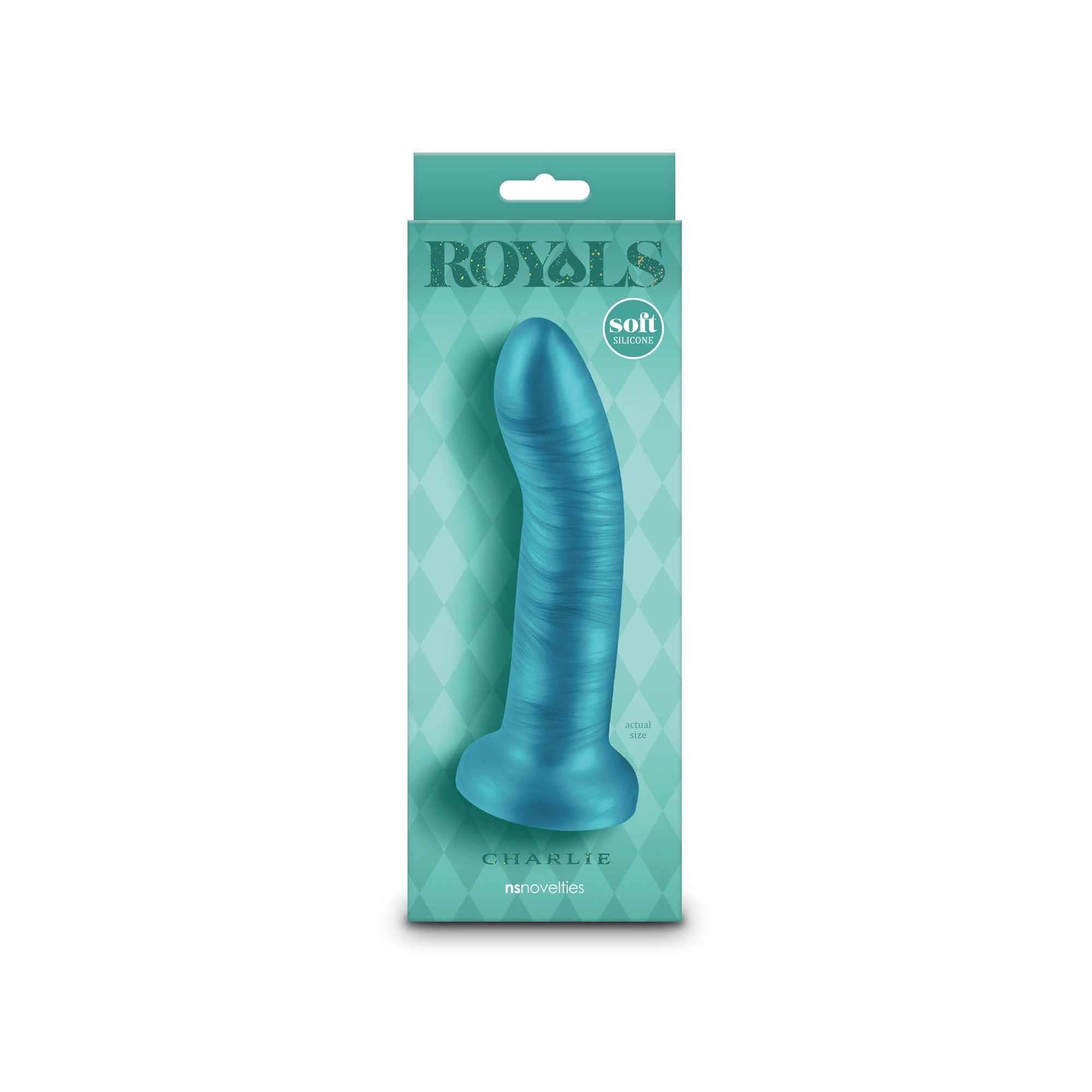 NS Novelties Royals Charlie Silicone Dildo 6" Teal - Rolik®