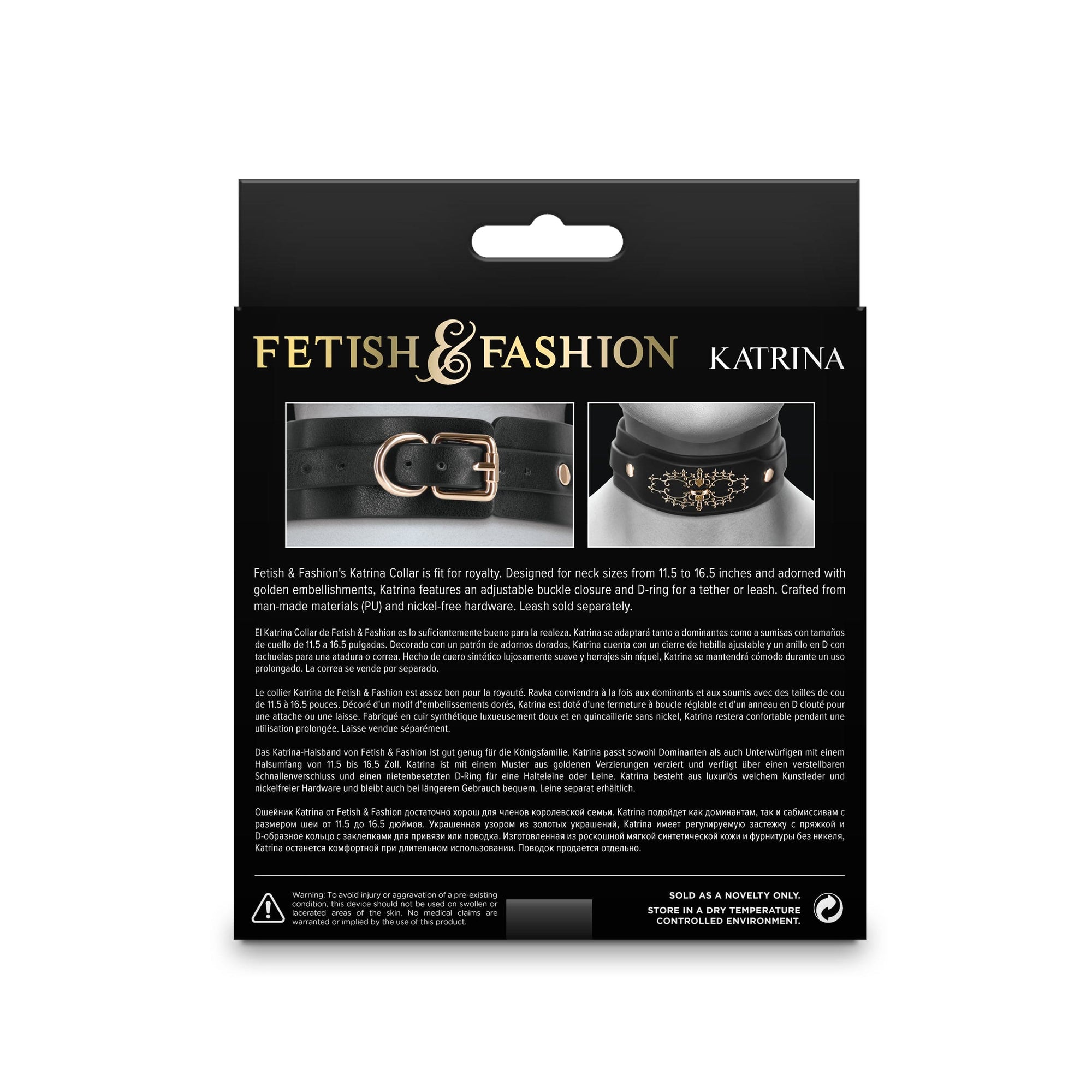 NS Novelties Fetish & Fashion Katrina Faux Leather Collar - Rolik®
