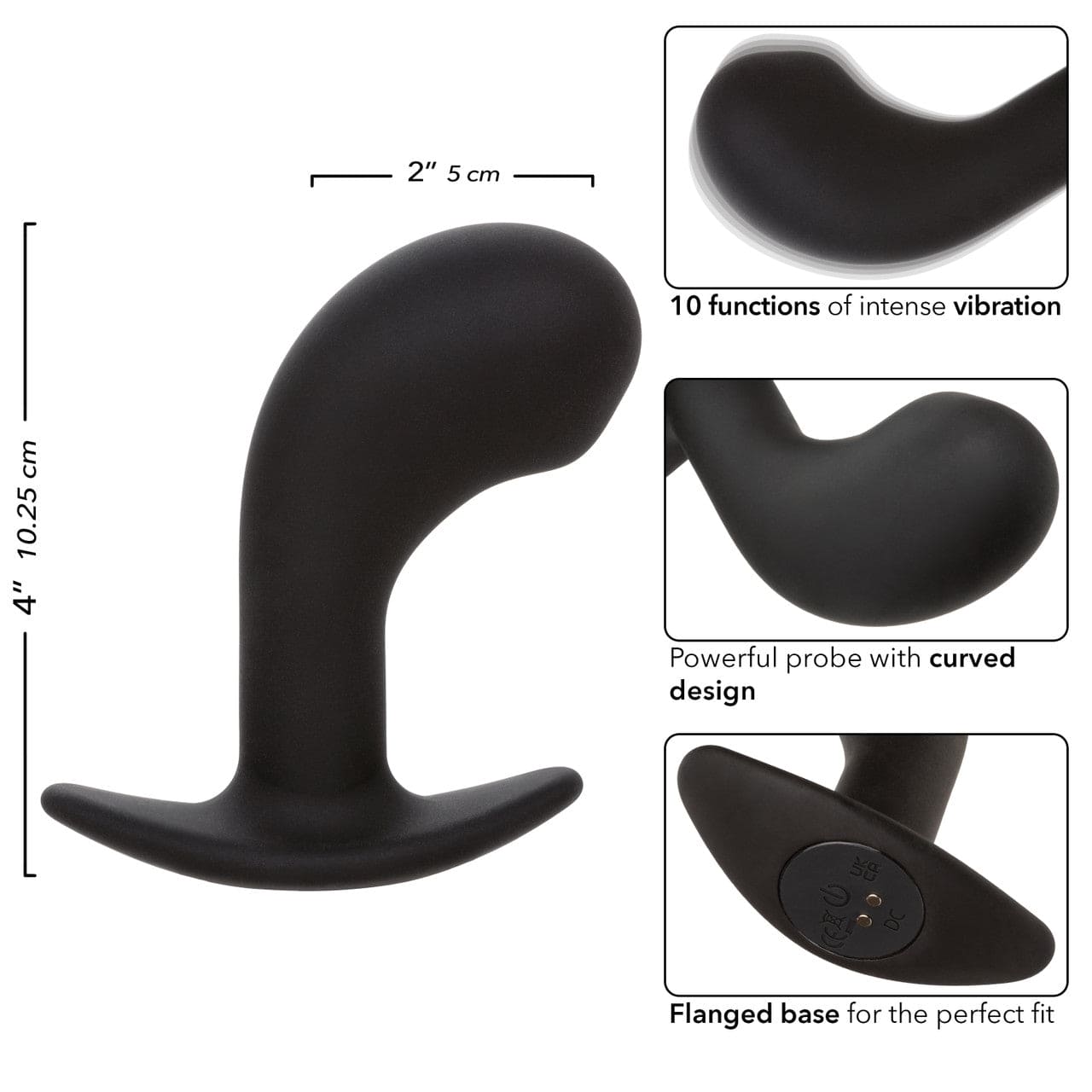 CalExotics® Rock Bottom™ Curved Vibrating Probe - Rolik®