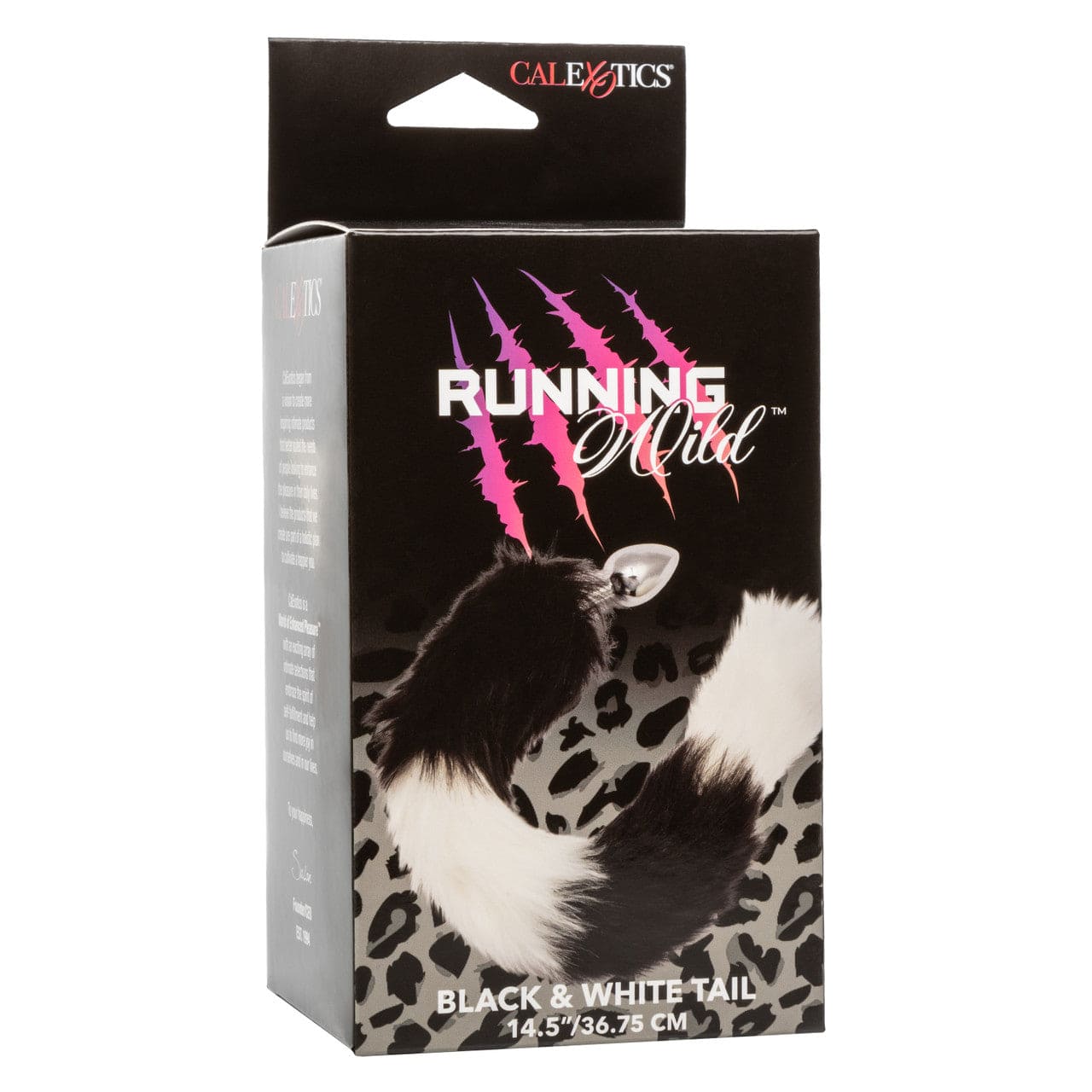 CalExotics® Running Wild™ Black & White Tail Plug - Rolik®