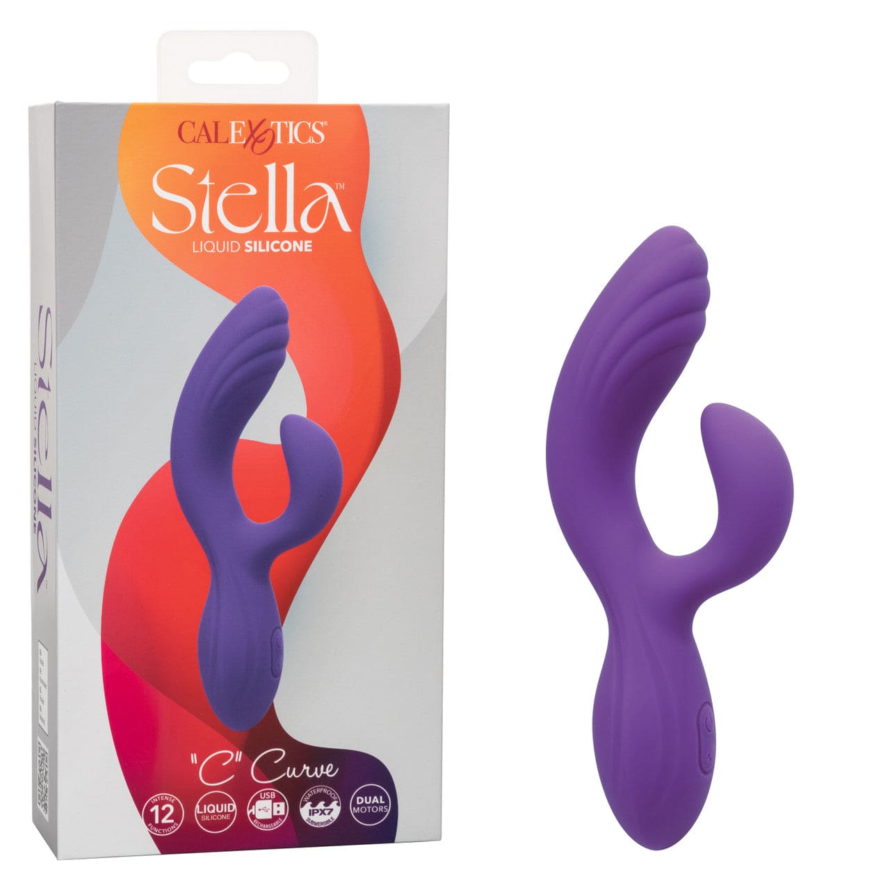 CalExotics® Stella™ Liquid Silicone “C” Curve Vibrator - Rolik®