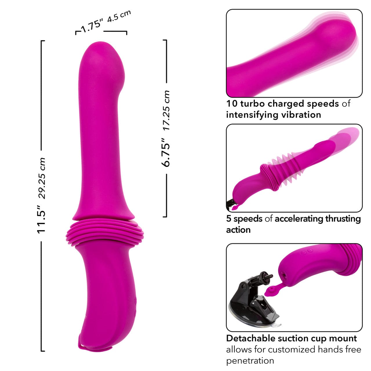 CalExotics® Overdrive Remote Control Sex Machine Smooth Thruster - Rolik®